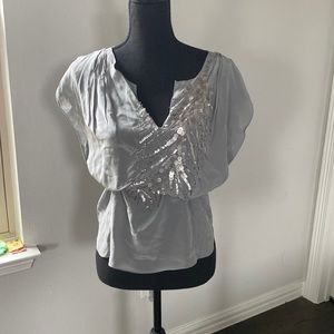 Rebecca Taylor blouse silk beaded sequin
